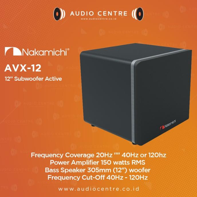 Nakamichi AVX12 ( AVX-12 ) Subwoofer Active - Hitam