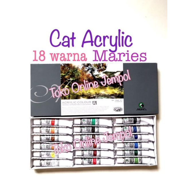

Alat 18 warna Cat Acrylic MARIES 818B Akrilik Cet Painting Colour ATK1262MR Baru|Kode 1016