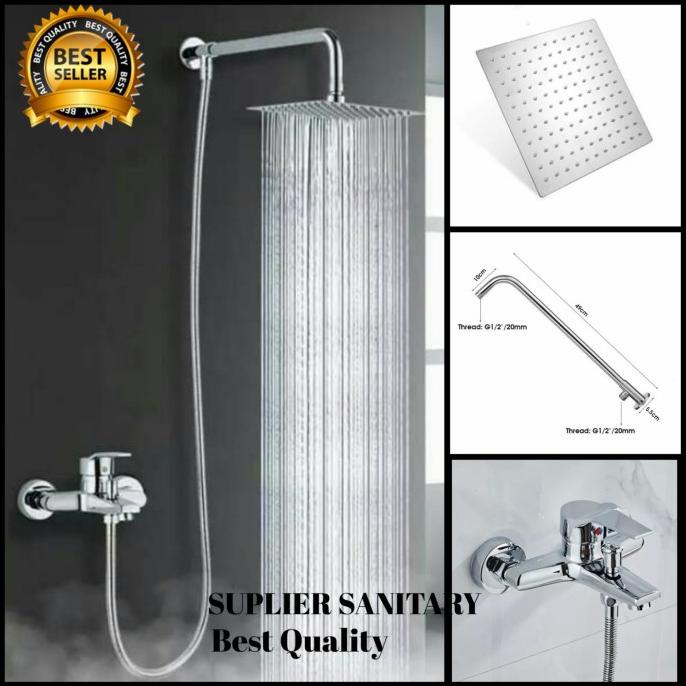 Kran panas dingin paket lengkap shower rain/kran shower/head shower