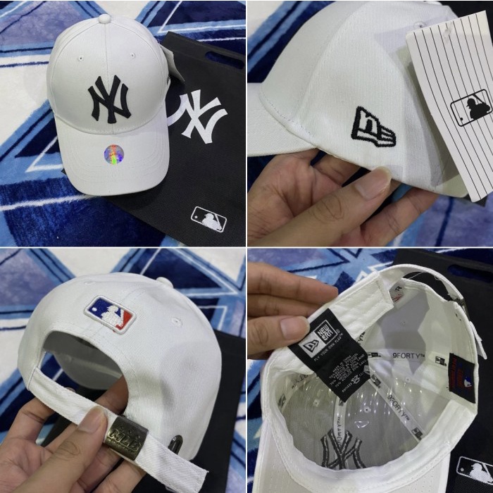 Topi Topi MLB Cap / NY Cap Mini font / Topi Baseball Korea Unisex Cap - 2(P9I2) BISA COD Topi Pria K