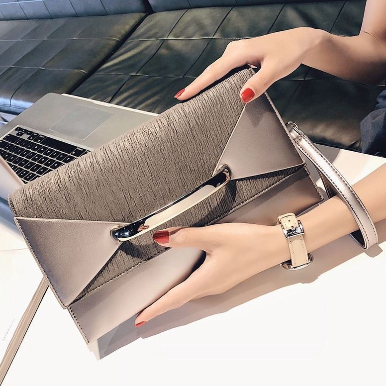 Ready.. JK 455 Y3332 1KG MUAT 2PCS TAS CLUTCH PESTA WANITA IMPORT SLING BAG KONDANGAN MEWAH ELEGAN C