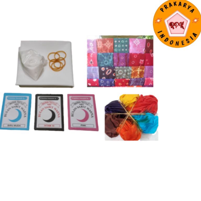 Rekomendasi.. PAKET TIE DYE BATIK DAN PAKET BATIK JUMPUTAN, KAIN, PEWARNA, FREE PENGUAT WARNA