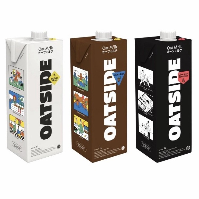 

♪↔✴❆ OATSIDE Oat Milk 1L | Chocolate | Choco Hazelnut | Barista Blend Ready Stock