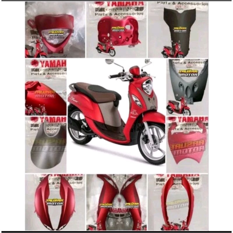 FULL BODY FINO GRANDE MERAH DOFF ORIGINAL YAMAHA