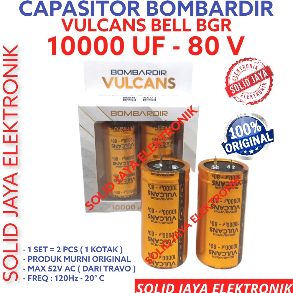 SALE CAPASITOR ELCO VULCANS 10000UF 80V BOMBARDIR VULCAN 10000 UF 80 V ELKO KAPASITOR 10000 MIKRO MI