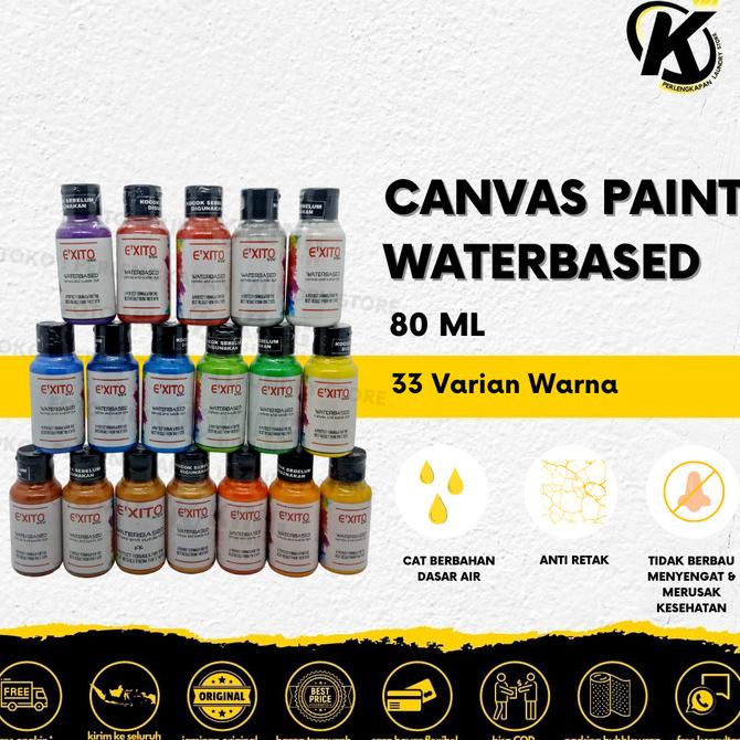 

Terbaru!! Cat Kanvas dan Suede Waterbased 80 ml EXITO Baru|Kode 1293