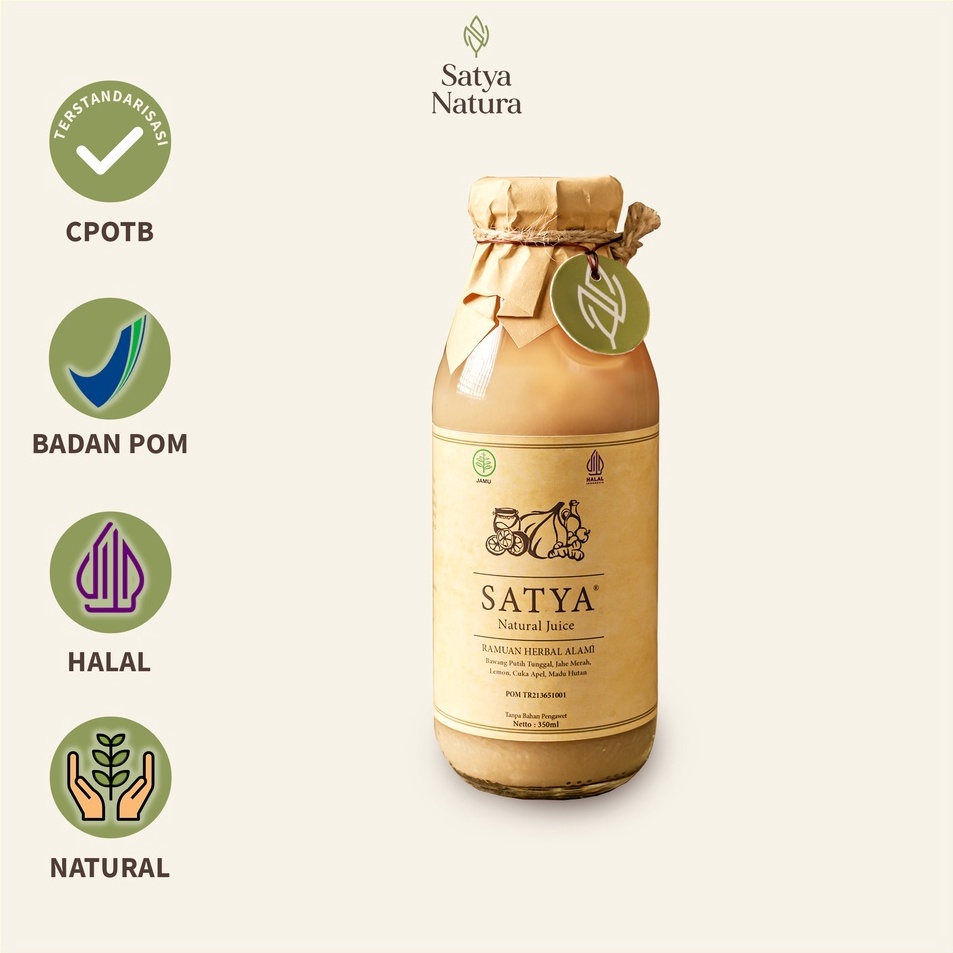

Sale SATYA Healthy Juice Bawang Putih Tunggal Jahe Merah Lemon Madu Hutan Cuka Apel BAHAN ALAMI 100% BPOM