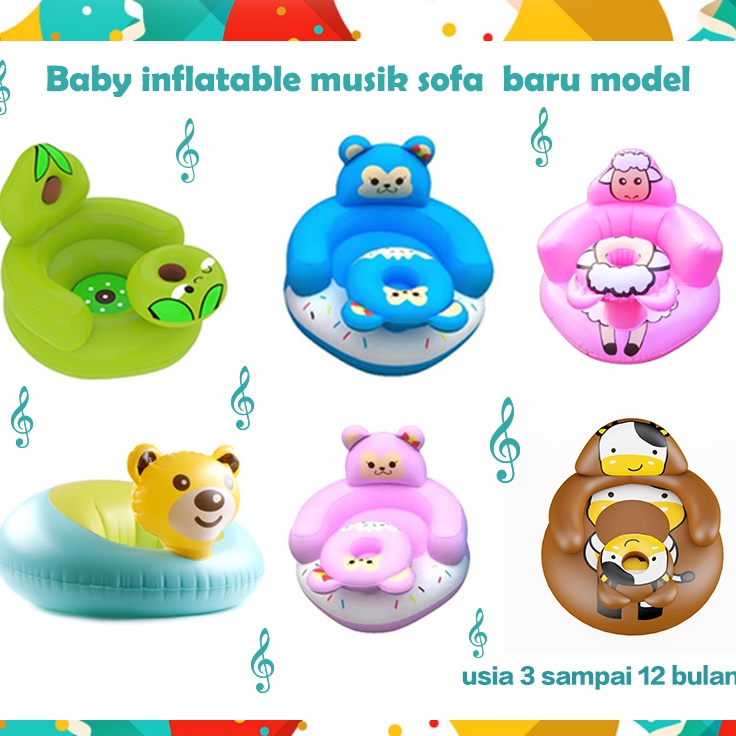 12.12 HUAYI MALL 100% jkt ready sofa bayi /musik baru barang sofa  kursi bayi pompa untuk belajar du