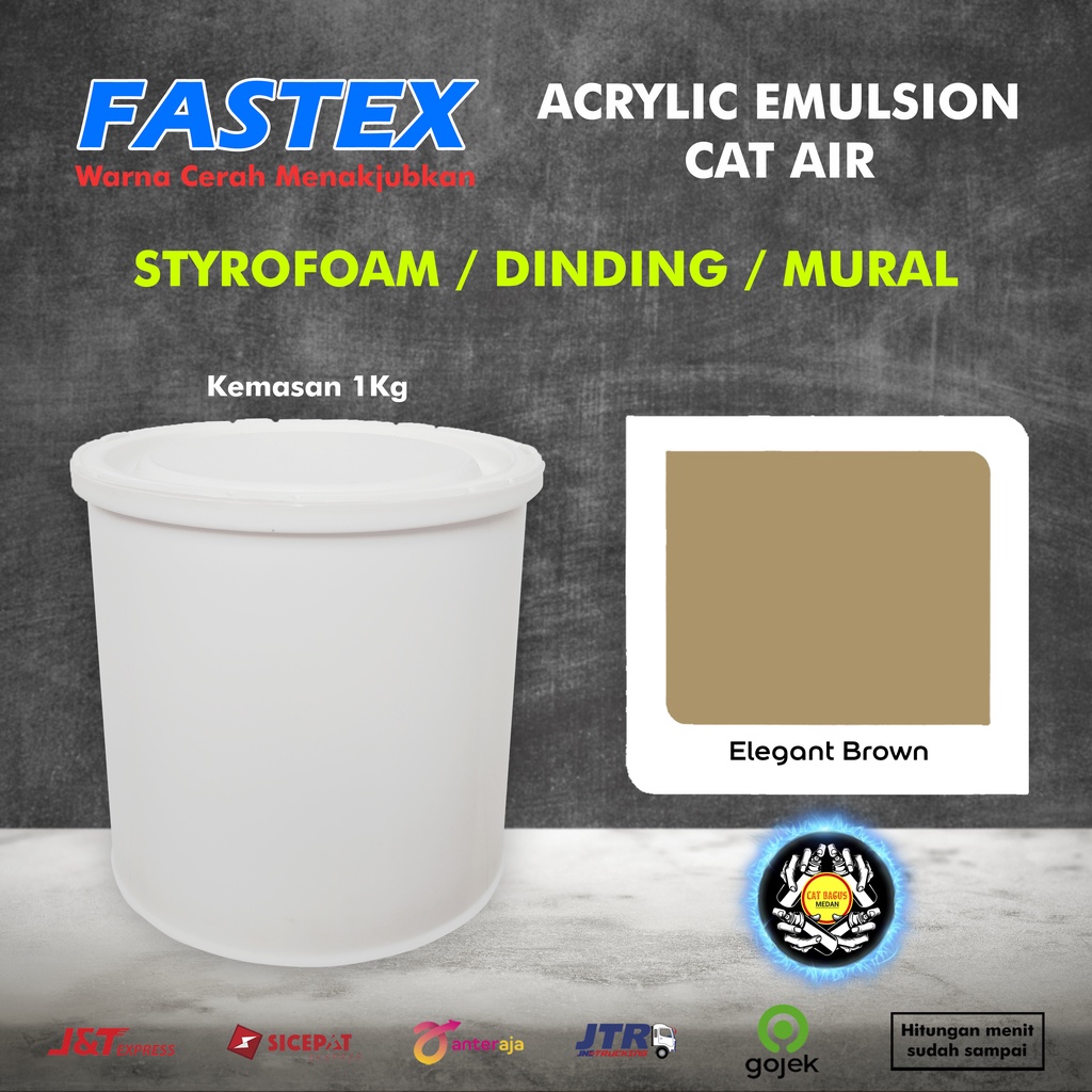 CAT DINDING TEMBOK CAT STEROFOAM 1KG 822 WARNA ELEGANT BROWN COKLAT COKELAT PASTEL MUDA CAT AIR FAST