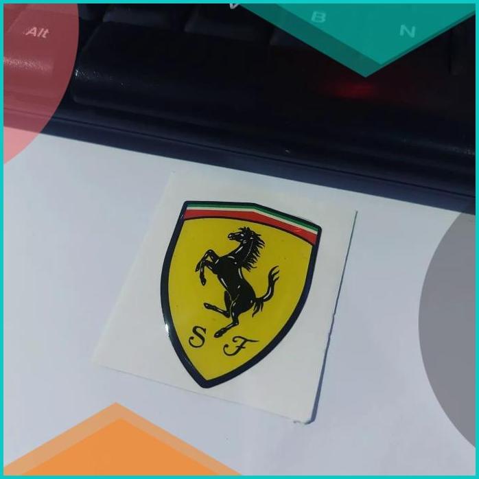 

Sticker Timbul Resin Ferrari Sport Car Logo Stiker Lentur 3D Kecil 20JVLZ3 last stok