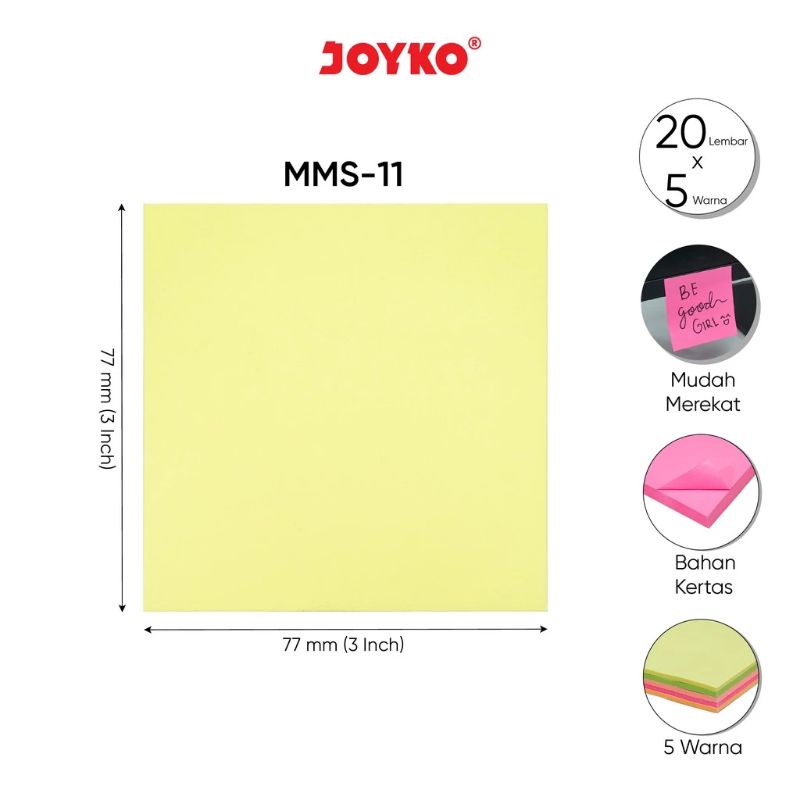 

Memo Stick Sticky Note Kertas Memo Memo Tempel Joyko MMS-11