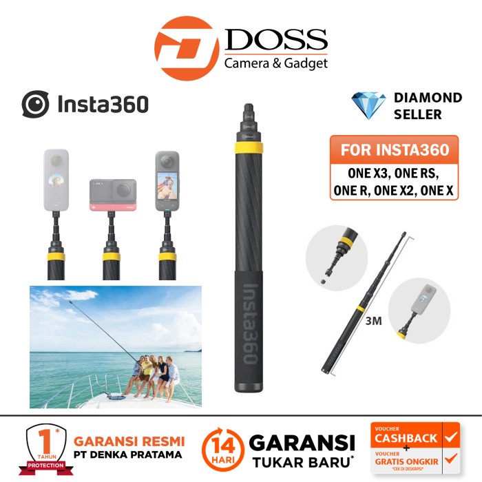 INSTA360 EXTENDED EDITION 3M SELFIE STICK NEW VERSION