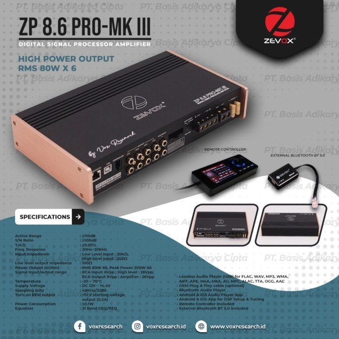 Terlaris Prosesor Processor Zevox Zp 8.6 Pro Mkiii Mk Iii Zp8.6 Dsp Vox Resmi