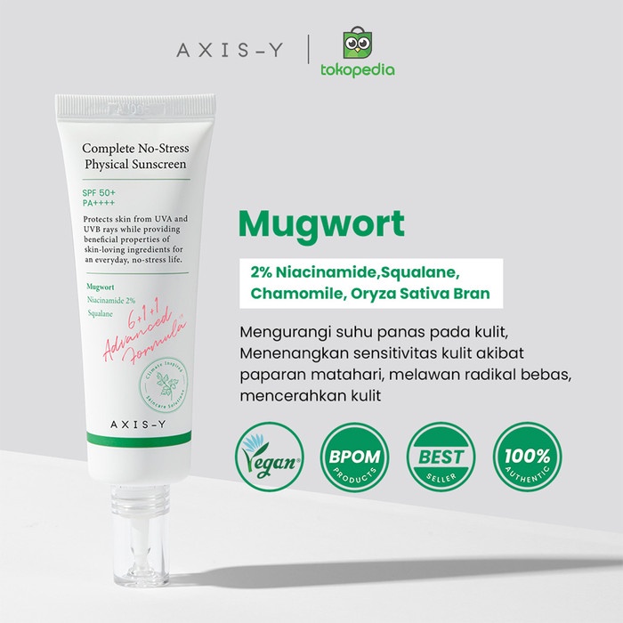 [Original] Axis-Y - Complete No-Stress Physical Sunscreen 50Ml Terbatas