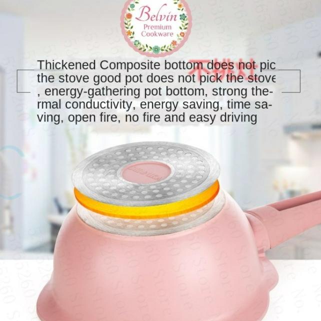 Belvin Flower Baby Cookware Set 18Cm 18 Cm Fry Sauce Pan Panci Mpasi