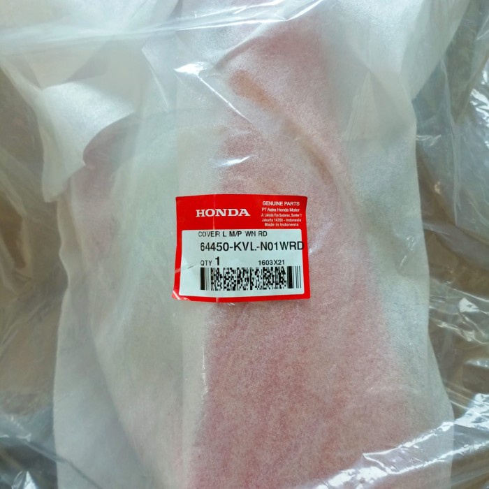 Cover Sayap Kiri Merah Supra X 125 Batman ORI AHM 64450KVLN01WRD ORIGINAL