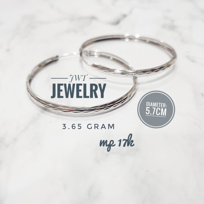 ✨Termurah Giwang Anting Emas Fashion Hoola Hoop Gypsy Besar Keren Cantik Diskon