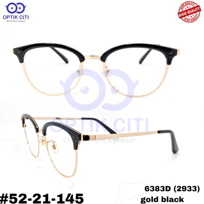 [Baru] Frame Kacamata Pria Wanita Bulat 6383 D Ringan Grade Premium Berkualitas
