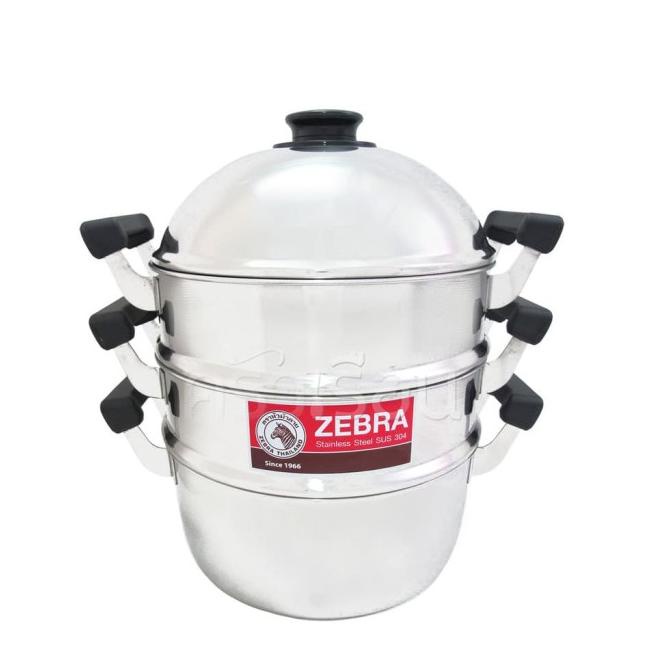 Zebra Steamer Set 30 Cm / Panci Kukus Stainless Zebra 164430