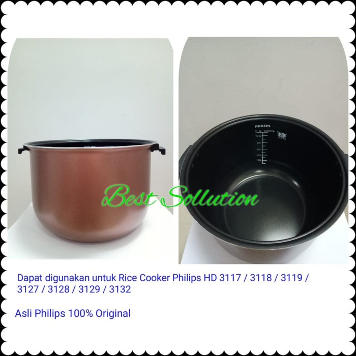 INNER POT PANCI TEFLON RICE COOKER PHILIPS HD 3132 3128 ORI