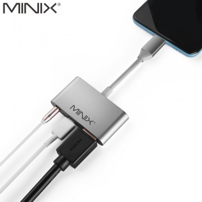 ✅Original Minix Neo C-Ha - Usb-C To 4K Hdmi And 3.5Mm Audio Jack Adapter Bisa Gojek