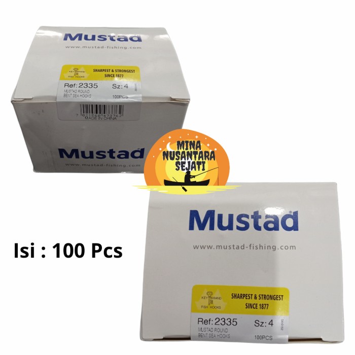 ✨Ori Mata Pancing Mustad 2335 No.4 / Kotak Terbatas