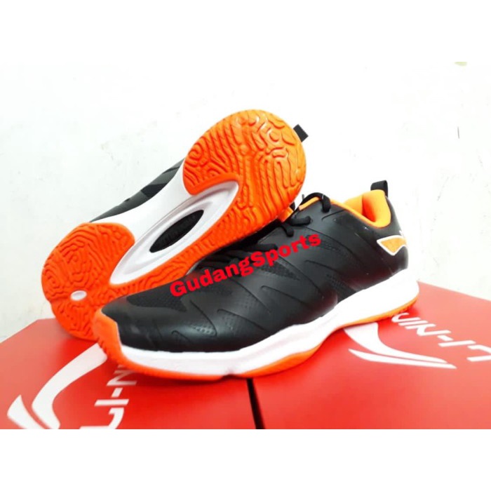 ✨Ori Sepatu Badminton Lining Gyrfalcon 2 Td Black Orange Original Terbatas