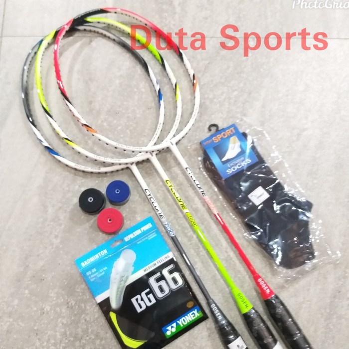 [New Ori] Raket Badminton Gosen Cyclon 700/800/900Senar Yonex Bg-66Pasang Terbaru
