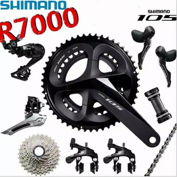 ✨Ori Groupset Shimano 105 R7000 Rd Fd Brifter Ubrake Crank Roadbike Sepeda Bisa Sameday