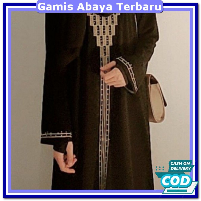 Baju Gamis Remaja Kekinian Jumbo Mewah Gmis Murah Elegant Gamus Hitam Polos Premium Gamies Polos Ld 