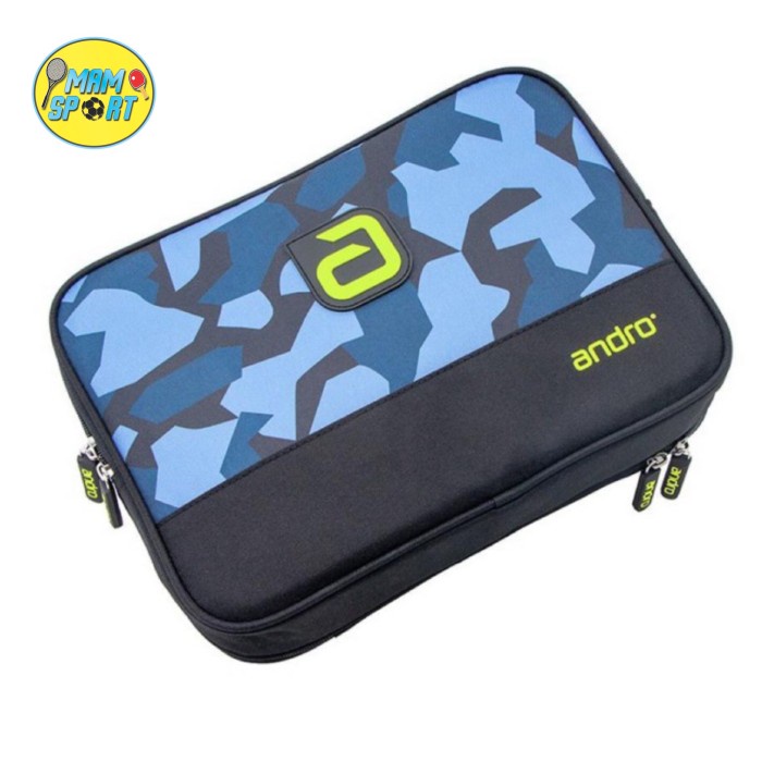 [New] Tas Bet Pingpong Tenis Meja Andro Camouflage Double Persegi Original Terbatas