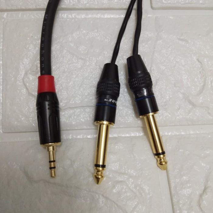 Jack Audio Aux 3.5Mm Stereo To 2 Akai Mono Trs 6.5M 2Meter Original