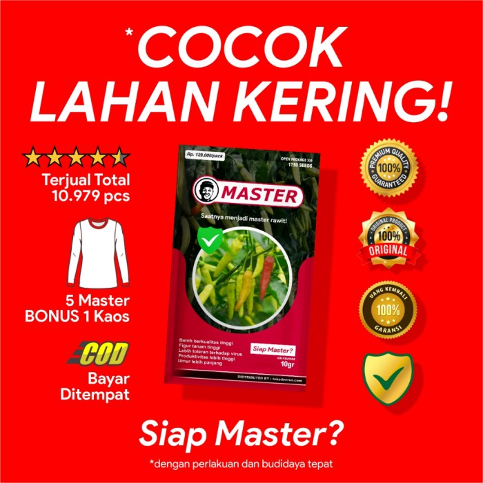 Benih Cabe Rawit - MASTER - 10 gr / bibit cabai rawit unggul merah