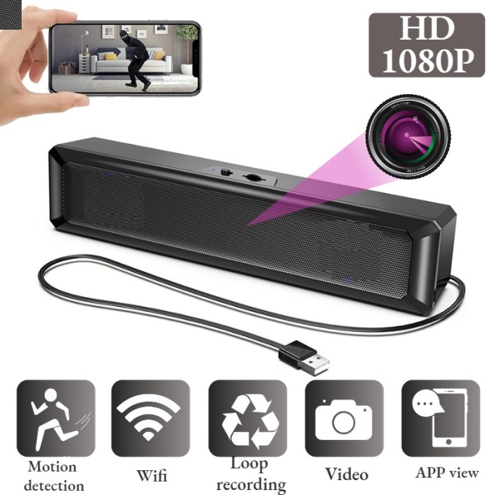 Terlaris Speaker Wifi Camera Kamera Spy Hidden Wifi Cam 1080P