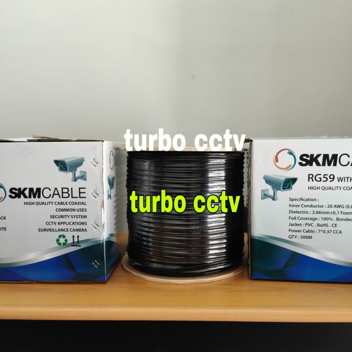 Terlaris Kabel Cctv Maintech Rg59+Power Warna Hitam