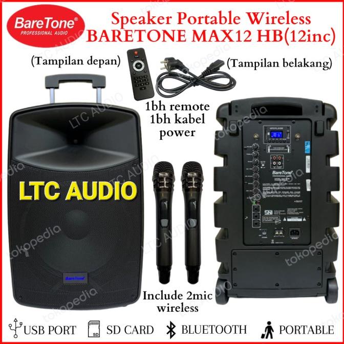 PORTABLE WIRELESS BARETONE MAX 12HB / BARETONE MAX12HB / MAX 12 HB