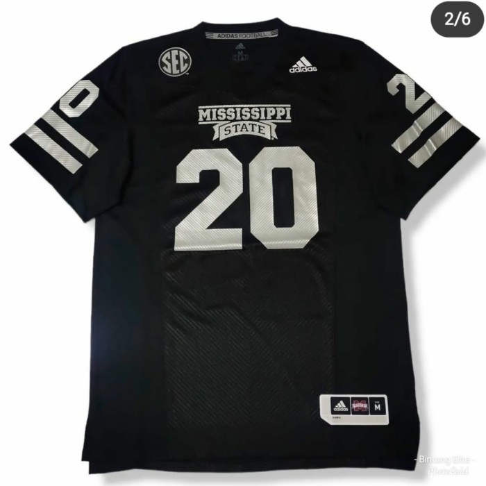 [New] Ready Jersey Adidas Nfl College Missisipi States Original Baju Nfl Ori Bisa Gojek