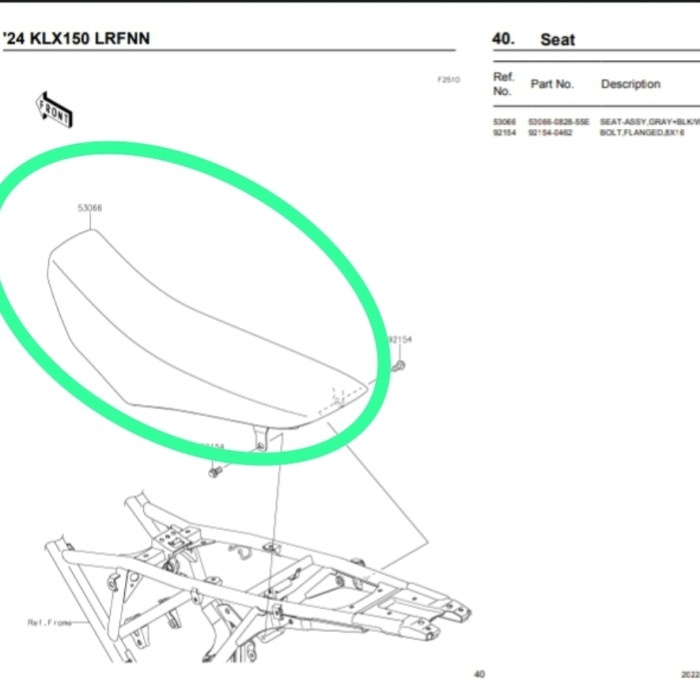 [New Ori] Jok Sadel Jok Klx 150 Sm Original Kawasaki Terbaru