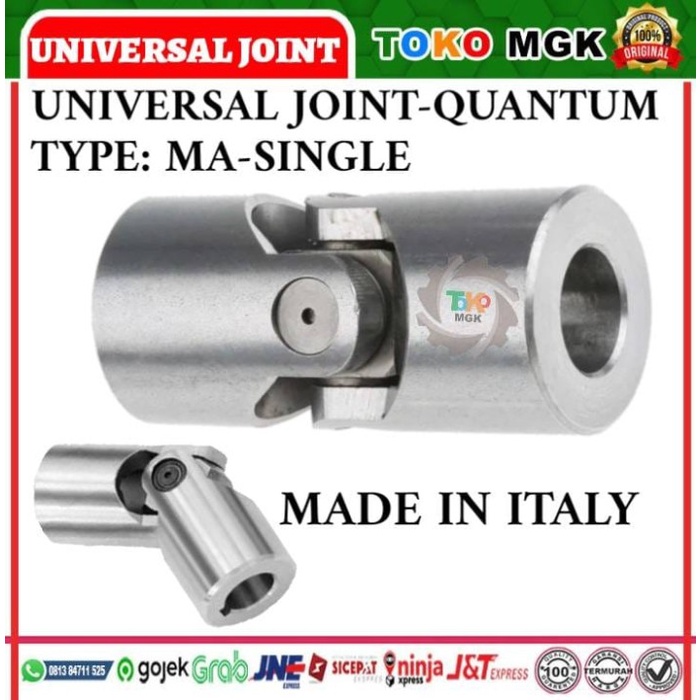 [Baru] Ma-25 12X25X86 Single Universal Joint Mild Steel Quantum - Italy Berkualitas