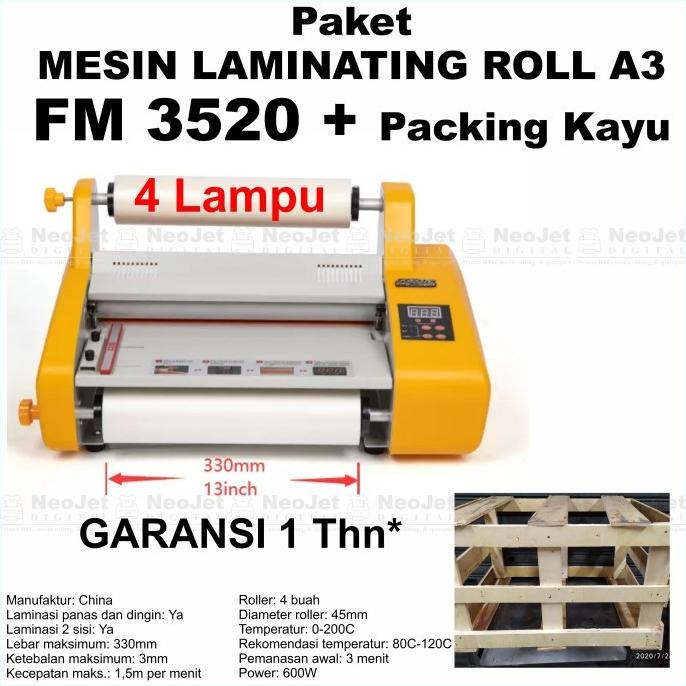 

Mesin Laminating Roll A3 Fm 3520 Laminasi Fm3520 4 Lampu Packing Kayu