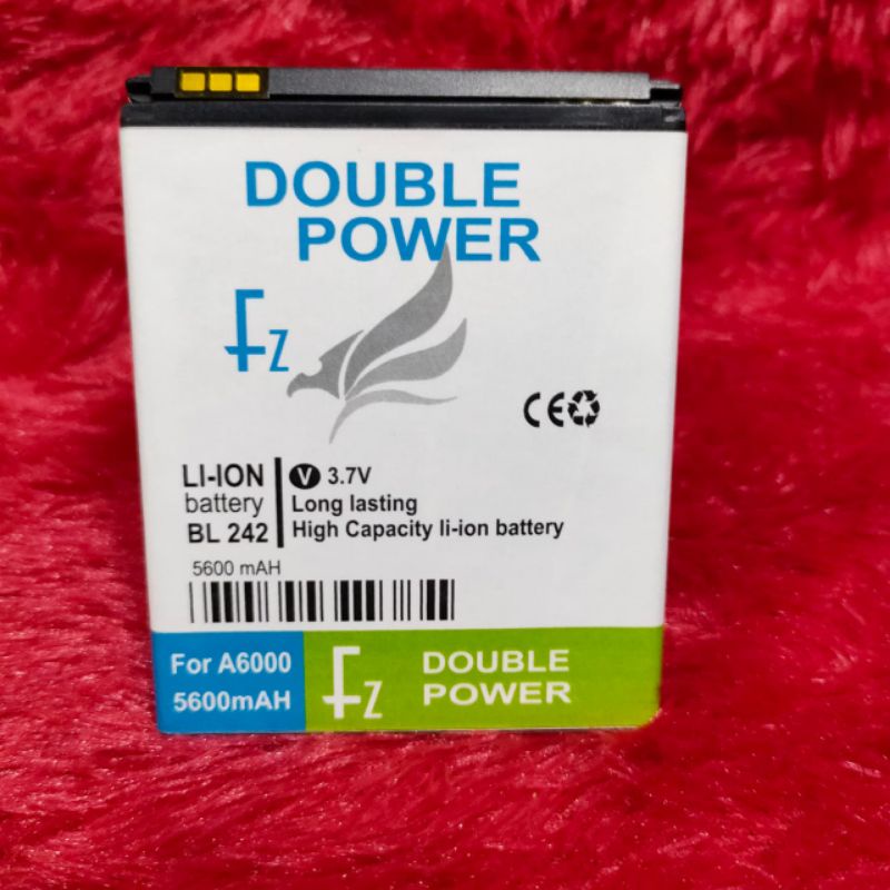 BATREY BATERAI LENOVO A6000  BL 242 DOBEL POWER FZ BARANG BAGUSS ORIGINAL 5600 mah