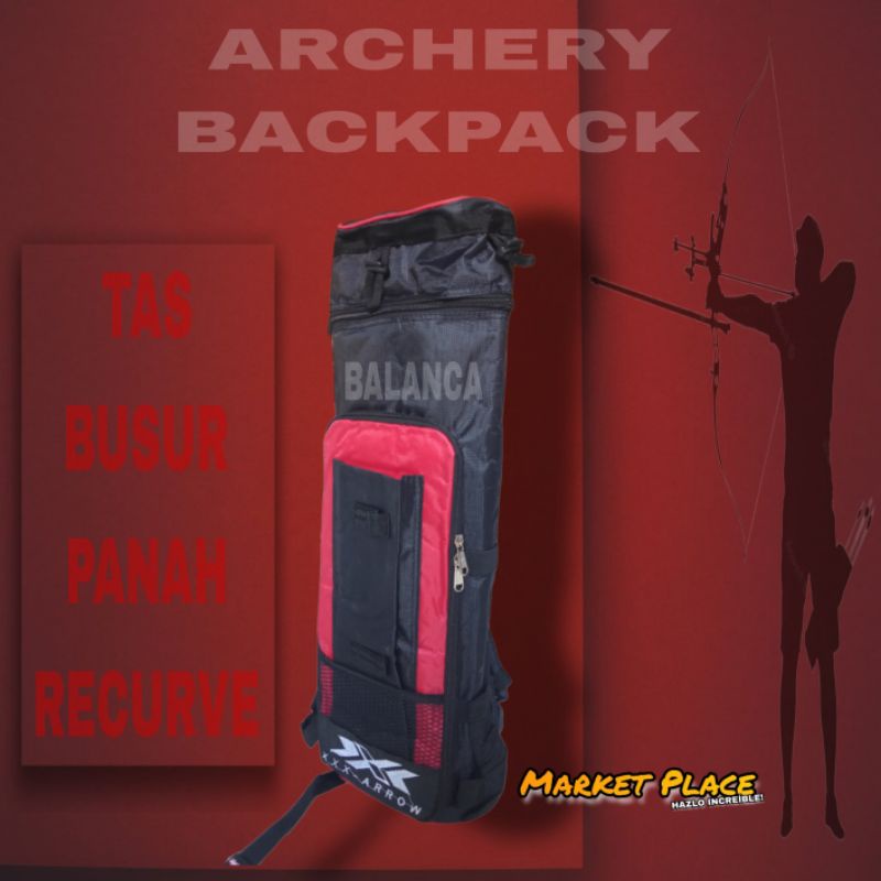 Archery Backpack - Tas Busur Panah Standar Bow - Ransel Panahan - Tas Panah Recurve Bow - Bow Bag