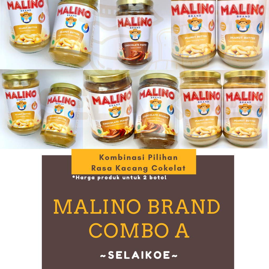 

Selai MALINO BRAND - Promo Combo A - Cokelat Kacang Peanut Butter Chocolate Paste