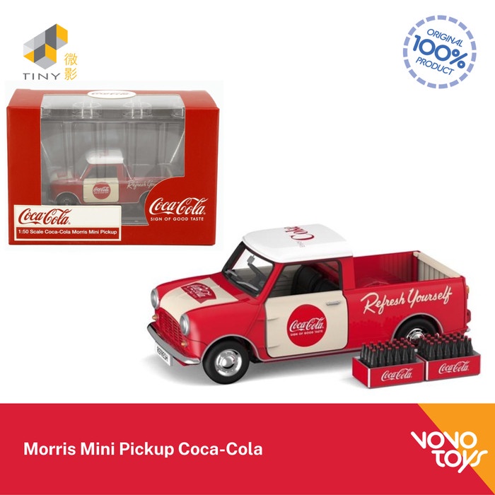 ✅New Tiny Diecast Morris Mini Pickup Coca-Cola Coke031 Bisa Sameday