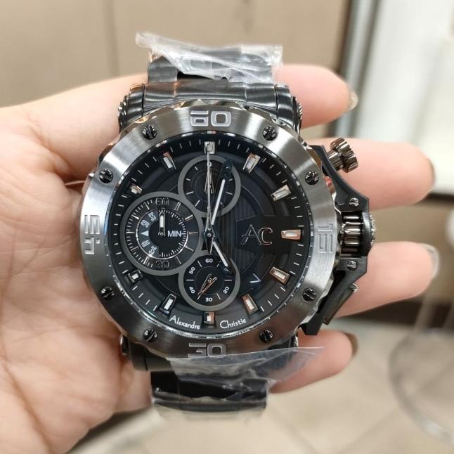 Jam Tangan Original Alexandre Christie Ac9205Mc / Ac 9205 Mc Black