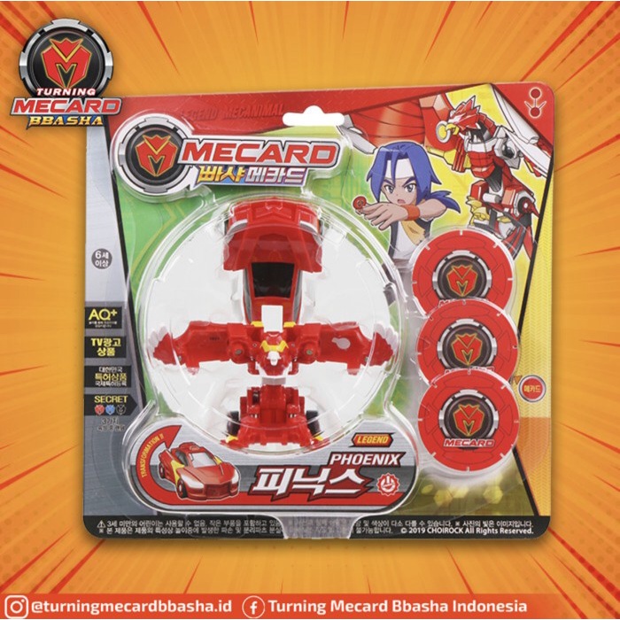 ✅New Turning Mecard Bbasha 024 Legend Mecanimal Phoenix Mainan Robot Mobil Terbaru