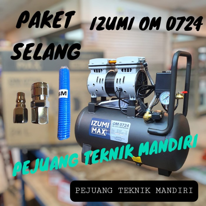 MESIN KOMPRESOR ANGIN OILLESS IZUMI MAX OM 0724 / IZUMI MAX OM0724