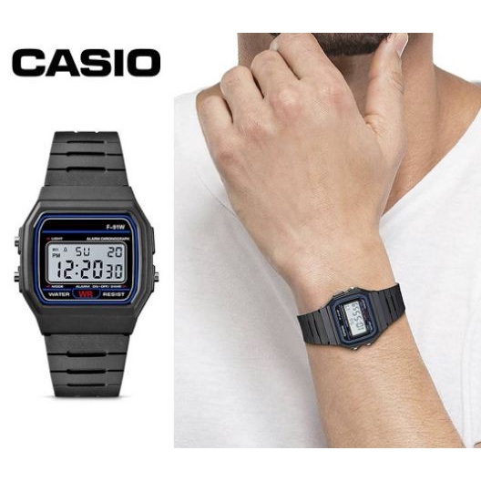 ✅Ori Jam Tangan Pria Casio F-91W-1D / F-91W Digital Original Rubber Strap Terbaru