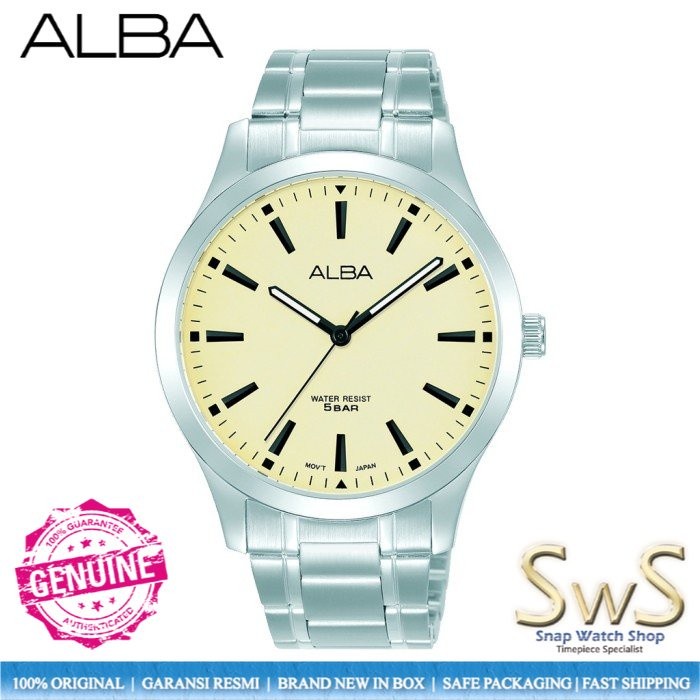 ✅Ori Jam Tangan Pria Alba Quartz Arx021 Stainless Steel Original Resmi Terbatas