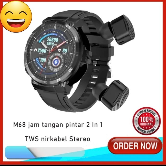 ✅Ori Smartwatch Touchscreen Waterproof Plus Headset Tws / Jam Pintar Diskon